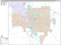 Iowa City Wall Map Premium Style 2026
